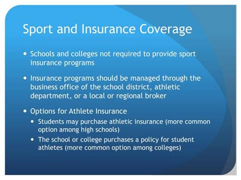 Sports Insurance Coverage .